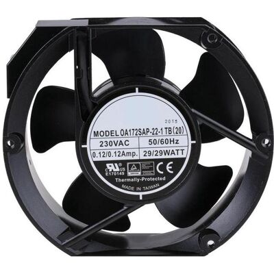 RS PRO Lüfter 172x172x51mm 230VAC 29W 399,3m³/h (172 mm, 2x), PC Lüfter, Schwarz RS PRO Lüfter 172x172x51mm 230VAC 29W 399,3m³/h (172 mm, 2x), PC Lüfter, Schwarz