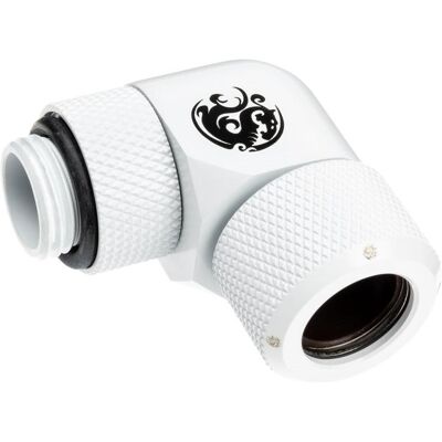 Bitspower Advanced Multi-Link Adapter Anschluss 90 Grad G1/4 Zoll AG auf 12mm AD Hardtube - drehbar, Wasserkühlung Anschluss, Weiss Bitspower Advanced Multi-Link Adapter Anschluss 90 Grad G1/4 Zoll AG auf 12mm AD Hardtube - drehbar, Wasserkühlung Anschluss, Weiss
