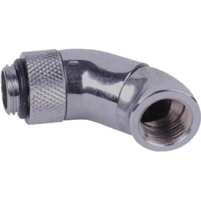 Alphacool HF Winkeladapter Doppel-45° drehbar G1/4 AG auf G1/4 IG C, Wasserkühlung Anschluss, Silber Alphacool HF Winkeladapter Doppel-45° drehbar G1/4 AG auf G1/4 IG C, Wasserkühlung Anschluss, Silber
