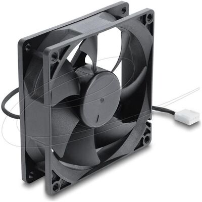 Delock Axiallüfter 48 V DC, 92 x 92 x 25 mm mit 4 Pin PWM Lüfteranschluss schwarz (67452) (92 mm, 1x), PC Lüfter, Schwarz Delock Axiallüfter 48 V DC, 92 x 92 x 25 mm mit 4 Pin PWM Lüfteranschluss schwarz (67452) (92 mm, 1x), PC Lüfter, Schwarz