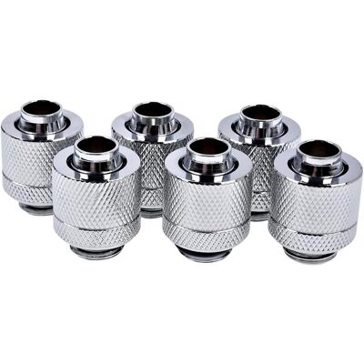 Alphacool 13/10mm Eiszapfen G1/4 - Sixpack, Wasserkühlung Anschluss, Silber Alphacool 13/10mm Eiszapfen G1/4 - Sixpack, Wasserkühlung Anschluss, Silber