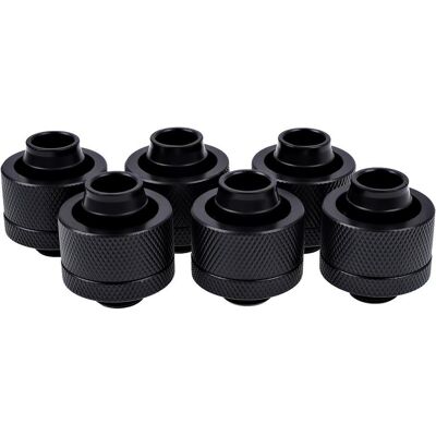 Alphacool 19/13mm Eiszapfen G1/4 - Sixpack, Wasserkühlung Anschluss, Schwarz Alphacool 19/13mm Eiszapfen G1/4 - Sixpack, Wasserkühlung Anschluss, Schwarz