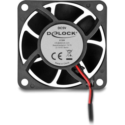 Delock Axiallüfter 5 V DC, 60 x 60 x 25 mm schwarz (60 mm, 1x), PC Lüfter, Schwarz Delock Axiallüfter 5 V DC, 60 x 60 x 25 mm schwarz (60 mm, 1x), PC Lüfter, Schwarz