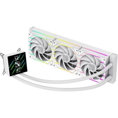 GameMax Kit Watercooling AIO Hailstorm 360mm (Blanc), CPU Wasserkühler, Weiss GameMax Kit Watercooling AIO Hailstorm 360mm (Blanc), CPU Wasserkühler, Weiss