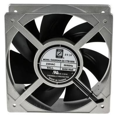 RS PRO AC FAN 205x72mm 230vac all metal IP56 te (205 mm), PC Lüfter, Schwarz RS PRO AC FAN 205x72mm 230vac all metal IP56 te (205 mm), PC Lüfter, Schwarz