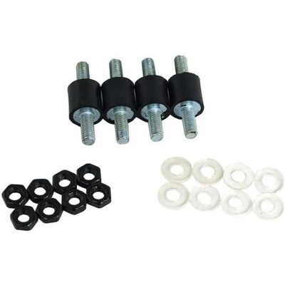 Alphacool Entkopplungsset Eheim/Hydor 4 Puffer, Wasserkühlung Komponenten Zubehör, Schwarz, Weiss, Silber Alphacool Entkopplungsset Eheim/Hydor 4 Puffer, Wasserkühlung Komponenten Zubehör, Schwarz, Weiss, Silber