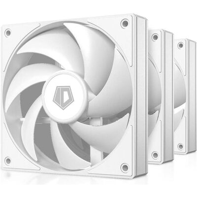 ID-Cooling Set of 3 AF-125 120mm white fans (120 mm, 3x), PC Lüfter, Weiss ID-Cooling Set of 3 AF-125 120mm white fans (120 mm, 3x), PC Lüfter, Weiss