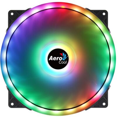Aerocool Duo 20 Computergehäuse Ventilator 20 cm Schwarz (200 mm), PC Lüfter, Schwarz Aerocool Duo 20 Computergehäuse Ventilator 20 cm Schwarz (200 mm), PC Lüfter, Schwarz