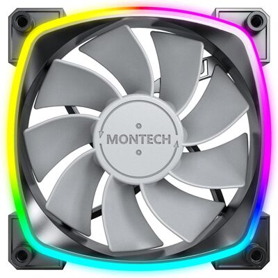 Montech RX120 PWM ARGB Lüfter - 120mm, schwarz (120 mm, 1x), PC Lüfter, Schwarz Montech RX120 PWM ARGB Lüfter - 120mm, schwarz (120 mm, 1x), PC Lüfter, Schwarz