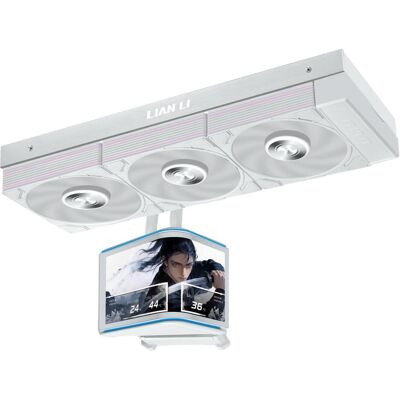 Lian-Li HydroShift II OLED Curved 360 UNI FAN P28, CPU Wasserkühler, Weiss Lian-Li HydroShift II OLED Curved 360 UNI FAN P28, CPU Wasserkühler, Weiss