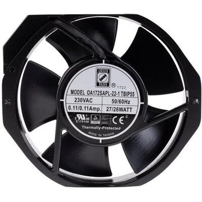 RS PRO AC FAN 172X150X38MM 230VAC WITH IP55 (172 mm), PC Lüfter, Schwarz RS PRO AC FAN 172X150X38MM 230VAC WITH IP55 (172 mm), PC Lüfter, Schwarz