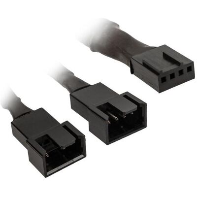 Kolink 1-2 PWM Lüfter Splitterkabel - 35 cm, geflochten, schwarz (2 Lüfter), Lüftersteuerung, Schwarz Kolink 1-2 PWM Lüfter Splitterkabel - 35 cm, geflochten, schwarz (2 Lüfter), Lüftersteuerung, Schwarz