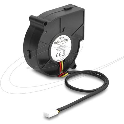 Delock Radiallüfter / Lüftergebläse 12 V DC 75 x 75 x 25 mm mit 3-Pin Lüfteranschluss, schwarz (75 mm, 1x), PC Lüfter, Schwarz Delock Radiallüfter / Lüftergebläse 12 V DC 75 x 75 x 25 mm mit 3-Pin Lüfteranschluss, schwarz (75 mm, 1x), PC Lüfter, Schwarz