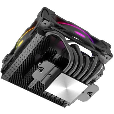 Akasa chladič CPU - SOHO H6L RGB (77.60 mm), CPU Kühler, Schwarz Akasa chladič CPU - SOHO H6L RGB (77.60 mm), CPU Kühler, Schwarz