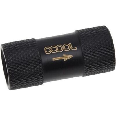 Alphacool Rückschlagventil G1/4 IG - Deep Black, Wasserkühlung Anschluss, Schwarz Alphacool Rückschlagventil G1/4 IG - Deep Black, Wasserkühlung Anschluss, Schwarz