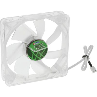 Titan Lüfter,, 120x120x25mm, TFD-12025GT12Z/V2(RB), Green Vision (120 mm, 1x), PC Lüfter, Transparent Titan Lüfter,, 120x120x25mm, TFD-12025GT12Z/V2(RB), Green Vision (120 mm, 1x), PC Lüfter, Transparent