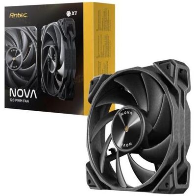 Antec The Nova 120 is a high-powered fan with a simple look that supports up to 3200 rpm (120 mm, 1x), PC Lüfter, Schwarz Antec The Nova 120 is a high-powered fan with a simple look that supports up to 3200 rpm (120 mm, 1x), PC Lüfter, Schwarz