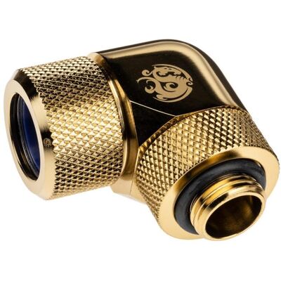 Bitspower Advanced Multi-Link Adapter Anschluss 90 Grad G1/4 Zoll AG auf 14mm AD Hardtube - drehbar, Wasserkühlung Komponenten Zubehör, Gold Bitspower Advanced Multi-Link Adapter Anschluss 90 Grad G1/4 Zoll AG auf 14mm AD Hardtube - drehbar, Wasserkühlung Komponenten Zubehör, Gold