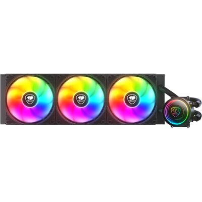 Cougar Kit Watercooling AIO Poseidon Elite RGB - 360mm (Noir), CPU Wasserkühler, Weiss, Schwarz Cougar Kit Watercooling AIO Poseidon Elite RGB - 360mm (Noir), CPU Wasserkühler, Weiss, Schwarz