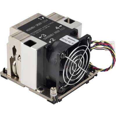 Supermicro 2u Active Cpu Heat Sink (64.64 mm), CPU Kühler, Schwarz, Silber Supermicro 2u Active Cpu Heat Sink (64.64 mm), CPU Kühler, Schwarz, Silber