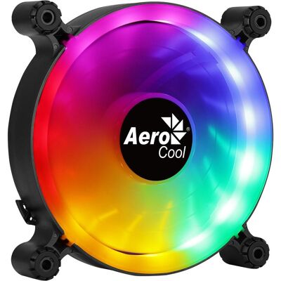 Aerocool Spectro 12 FRGB Computergehäuse Ventilator, Durchscheinend (e) (120 mm, 1x), PC Lüfter, Schwarz, Transparent Aerocool Spectro 12 FRGB Computergehäuse Ventilator, Durchscheinend (e) (120 mm, 1x), PC Lüfter, Schwarz, Transparent