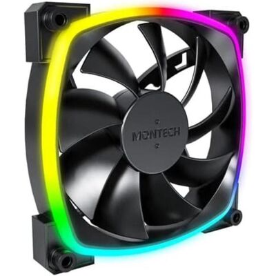 Montech AX120 PWM ARGB Lüfter - 120mm, schwarz (120 mm, 1x), PC Lüfter, Schwarz Montech AX120 PWM ARGB Lüfter - 120mm, schwarz (120 mm, 1x), PC Lüfter, Schwarz