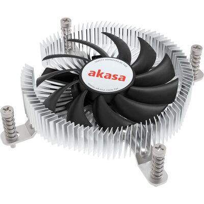 Akasa AK-CC6609EP01 Low Profile CPU-Kühler - Sockel LGA 1700, 21,8 mm Höhe (21.80 mm), CPU Kühler, Silber, Schwarz Akasa AK-CC6609EP01 Low Profile CPU-Kühler - Sockel LGA 1700, 21,8 mm Höhe (21.80 mm), CPU Kühler, Silber, Schwarz