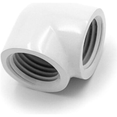 Barrow Adapter 90 Grad G1/4 Zoll IG auf G1/4 Zoll IG - weiss, Wasserkühlung Anschluss, Weiss Barrow Adapter 90 Grad G1/4 Zoll IG auf G1/4 Zoll IG - weiss, Wasserkühlung Anschluss, Weiss