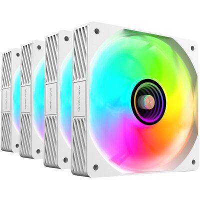 Mars Gaming Mfsi4kitw (120 mm, 4x), PC Lüfter, Weiss, Blau, Rot, Grün Mars Gaming Mfsi4kitw (120 mm, 4x), PC Lüfter, Weiss, Blau, Rot, Grün