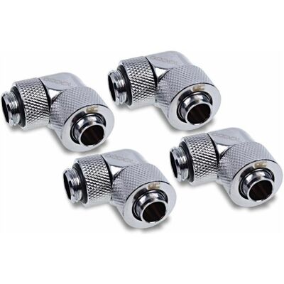 Alphacool Eiszapfen 13/10mm Anschraubt??lle 90?? drehbar G1/4 - 4pcs Set Chrome, Wasserkühlung Anschluss, Silber Alphacool Eiszapfen 13/10mm Anschraubt??lle 90?? drehbar G1/4 - 4pcs Set Chrome, Wasserkühlung Anschluss, Silber