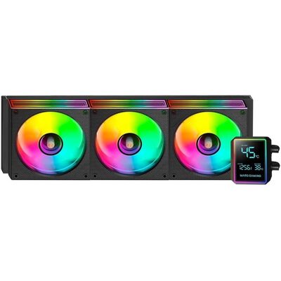 Mars Gaming AIO Liquid Cooling LCD Screen Multimonitor OptiChamber Pump Copper Base ARGB Infinity Mirror Fans, CPU Wasserkühler, Schwarz Mars Gaming AIO Liquid Cooling LCD Screen Multimonitor OptiChamber Pump Copper Base ARGB Infinity Mirror Fans, CPU Wasserkühler, Schwarz