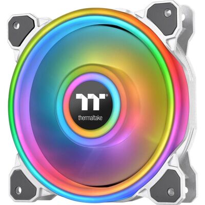Thermaltake Riing Quad 12 RGB PWM Single Pack (no controller) (120 mm, 1x), PC Lüfter, Weiss Thermaltake Riing Quad 12 RGB PWM Single Pack (no controller) (120 mm, 1x), PC Lüfter, Weiss