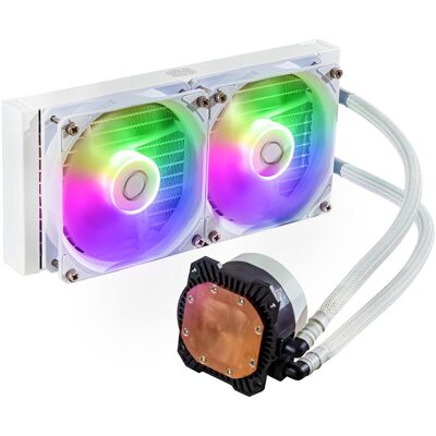 Cooler Master CooMas MasterLiquid 240L Core wh MLW-D24M-A18PZ-RW, CPU Wasserkühler, Weiss Cooler Master CooMas MasterLiquid 240L Core wh MLW-D24M-A18PZ-RW, CPU Wasserkühler, Weiss