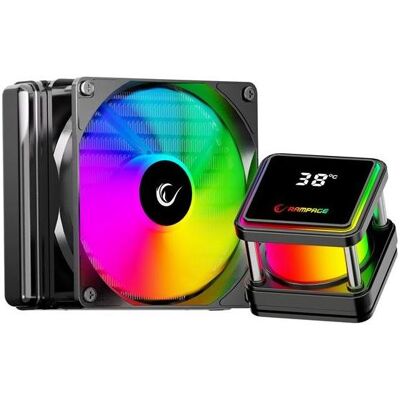 Rampage Chłodzenie wodne INFINITE V120 Czarne, CPU Wasserkühler, Schwarz Rampage Chłodzenie wodne INFINITE V120 Czarne, CPU Wasserkühler, Schwarz