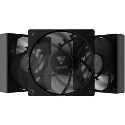 Gamdias Set of 3 Notus M1-1203 120mm black fans (120 mm, 3x), PC Lüfter, Schwarz Gamdias Set of 3 Notus M1-1203 120mm black fans (120 mm, 3x), PC Lüfter, Schwarz