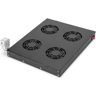 Digitus DN-19 FAN-4-HO-SW Einschubbelüftungseinheit 4 Lüfter, schwarz, Serverschrank Zubehör, Schwarz Digitus DN-19 FAN-4-HO-SW Einschubbelüftungseinheit 4 Lüfter, schwarz, Serverschrank Zubehör, Schwarz