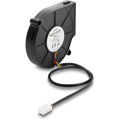 Delock Radiallüfter / Lüftergebläse 12 V DC 75 x 75 x 15 mm mit 3-Pin Lüfteranschluss, schwarz (75 mm, 1x), PC Lüfter, Schwarz Delock Radiallüfter / Lüftergebläse 12 V DC 75 x 75 x 15 mm mit 3-Pin Lüfteranschluss, schwarz (75 mm, 1x), PC Lüfter, Schwarz