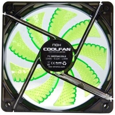 Nox Coolfan 120 LED (120 mm, 1x), PC Lüfter, Schwarz Nox Coolfan 120 LED (120 mm, 1x), PC Lüfter, Schwarz