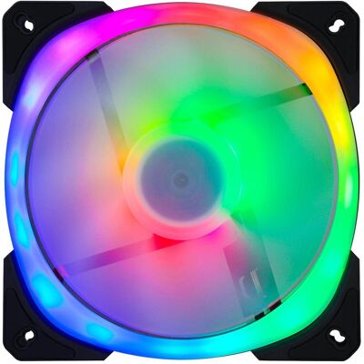Gelid PC Gehäuse Lüfter mit AR LED Beleuchtung (140 mm, 1x), PC Lüfter, Schwarz Gelid PC Gehäuse Lüfter mit AR LED Beleuchtung (140 mm, 1x), PC Lüfter, Schwarz