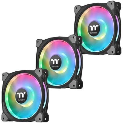 Thermaltake Riing Duo 12 RGB LED-Lüfter - 120mm 3er Set (120 mm, 3x), PC Lüfter, Schwarz Thermaltake Riing Duo 12 RGB LED-Lüfter - 120mm 3er Set (120 mm, 3x), PC Lüfter, Schwarz