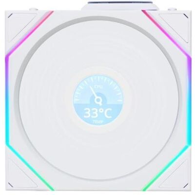 Lian-Li UNI FAN TL LCD Wireless Lüfter, ARGB, PWM - 140mm, weiss (140 mm, 1x), PC Lüfter, Weiss Lian-Li UNI FAN TL LCD Wireless Lüfter, ARGB, PWM - 140mm, weiss (140 mm, 1x), PC Lüfter, Weiss