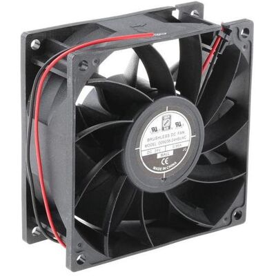 RS PRO DC Axiallüfter 92mm 230m³/h 24Vdc (92 mm), PC Lüfter, Schwarz RS PRO DC Axiallüfter 92mm 230m³/h 24Vdc (92 mm), PC Lüfter, Schwarz
