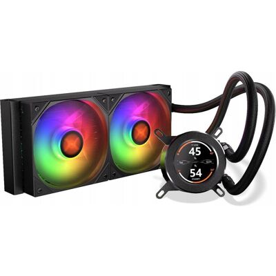 Krux HydroGlance 240 LCD (schwarz), CPU Wasserkühler, Schwarz Krux HydroGlance 240 LCD (schwarz), CPU Wasserkühler, Schwarz