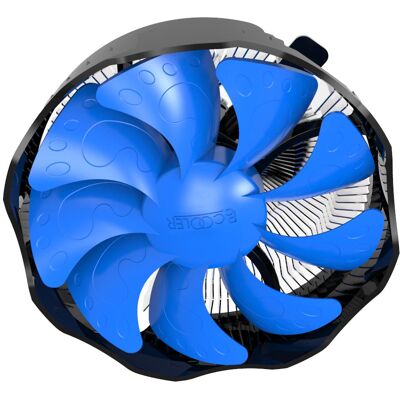 Pccooler E121-V2 Top Blow (70 mm), CPU Kühler, Schwarz, Blau Pccooler E121-V2 Top Blow (70 mm), CPU Kühler, Schwarz, Blau
