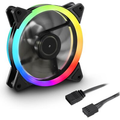 Sharkoon Lüfter SHARK Blades PWM RGB (120 mm, 1x), PC Lüfter, Schwarz Sharkoon Lüfter SHARK Blades PWM RGB (120 mm, 1x), PC Lüfter, Schwarz