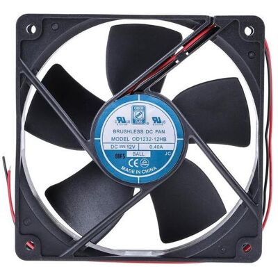 RS PRO DC-Lüfter 12VDC 120x120x32mm 7,2W (120 mm), PC Lüfter, Schwarz RS PRO DC-Lüfter 12VDC 120x120x32mm 7,2W (120 mm), PC Lüfter, Schwarz
