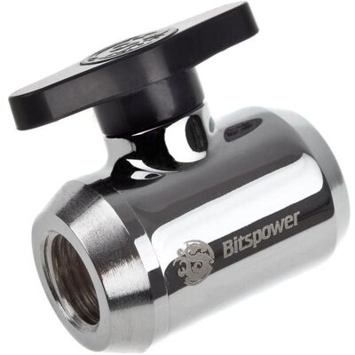 Bitspower Absperrhahn 1/4 Zoll, Wasserkühlung Anschluss, Schwarz, Silber Bitspower Absperrhahn 1/4 Zoll, Wasserkühlung Anschluss, Schwarz, Silber
