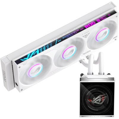 Asus Rog Strix Slc Iv 360 Argb LCD White, CPU Wasserkühler, Weiss Asus Rog Strix Slc Iv 360 Argb LCD White, CPU Wasserkühler, Weiss