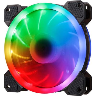 Hiditec VENTILADOR GAMING ARGB N5-ARGB 120MM (120 mm, 1x), PC Lüfter, Schwarz Hiditec VENTILADOR GAMING ARGB N5-ARGB 120MM (120 mm, 1x), PC Lüfter, Schwarz