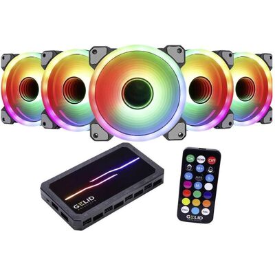 Gelid RF-RGB-MP-02 Amber 8 PRO Bundle PC Lüftersteuerung (B x H x T) 130 x 17 x (5 Lüfter), Lüftersteuerung, Weiss, Schwarz Gelid RF-RGB-MP-02 Amber 8 PRO Bundle PC Lüftersteuerung (B x H x T) 130 x 17 x (5 Lüfter), Lüftersteuerung, Weiss, Schwarz